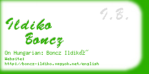ildiko boncz business card